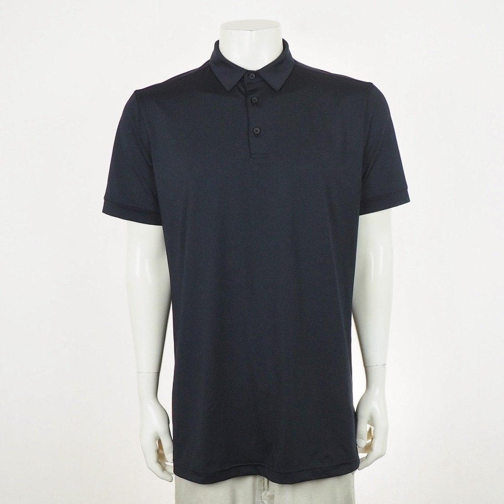 Mizzen+Main Versa Golf Polo Shirt Mens LT Large Tall Black Trim Fit Performance